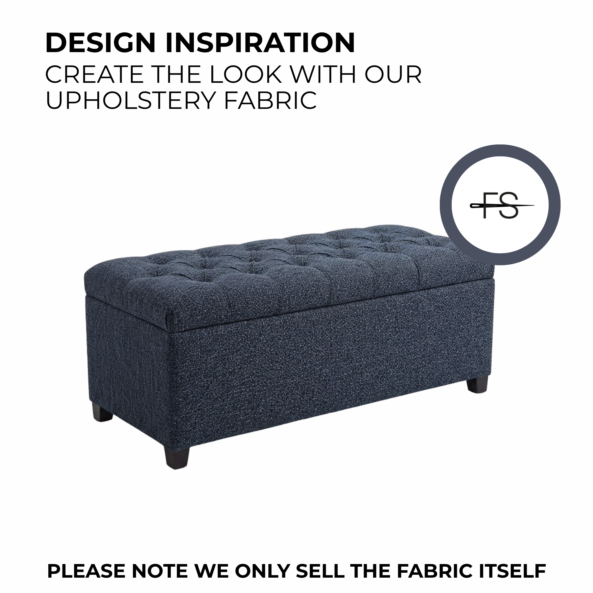 Upholstery fabric: Woven Black and Blue