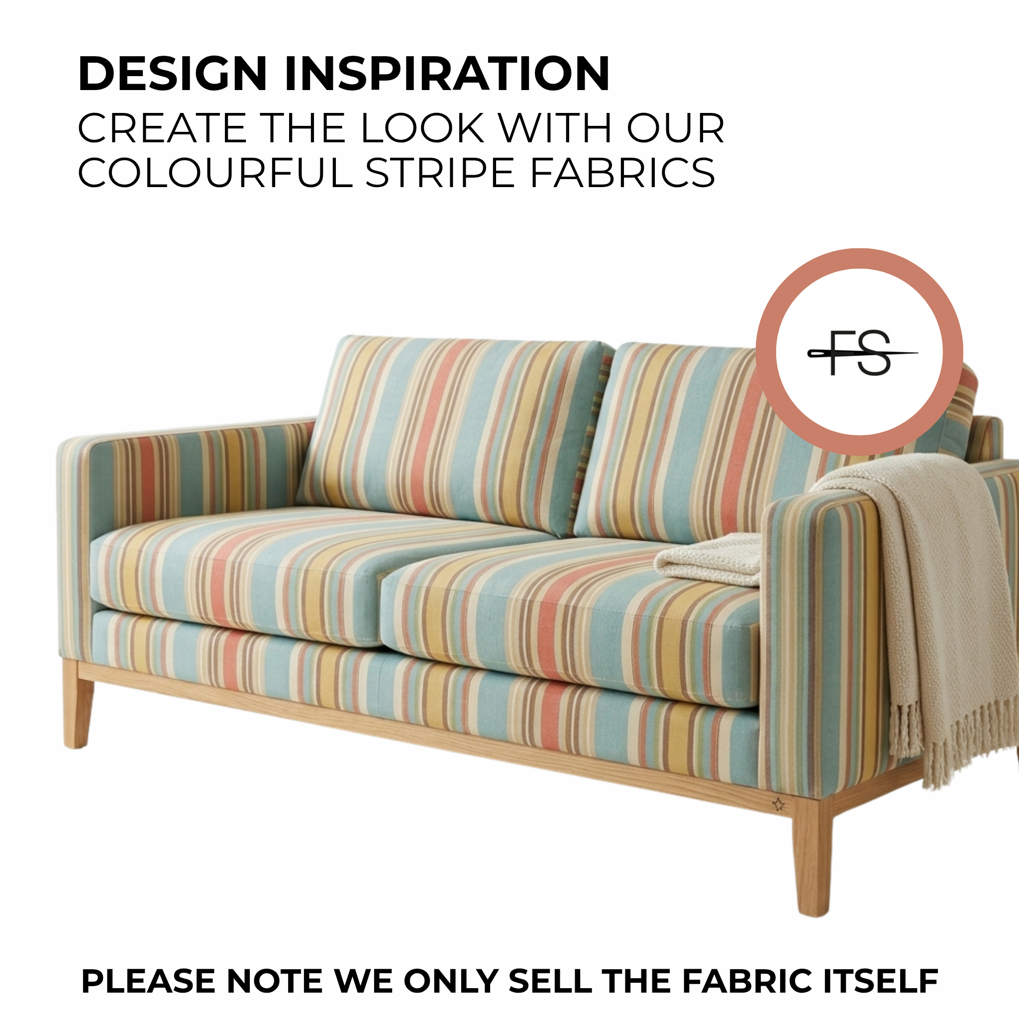 Upholstery fabric: Colourful stripes