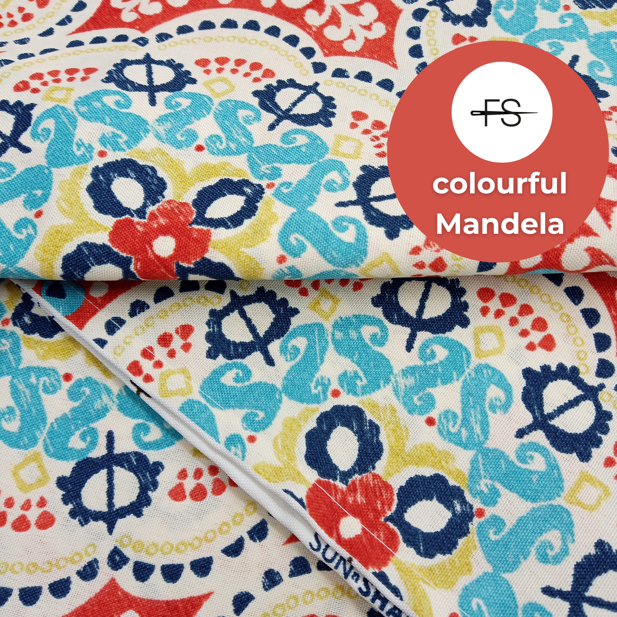 Fabric Tablecloth : Colourful Mandela