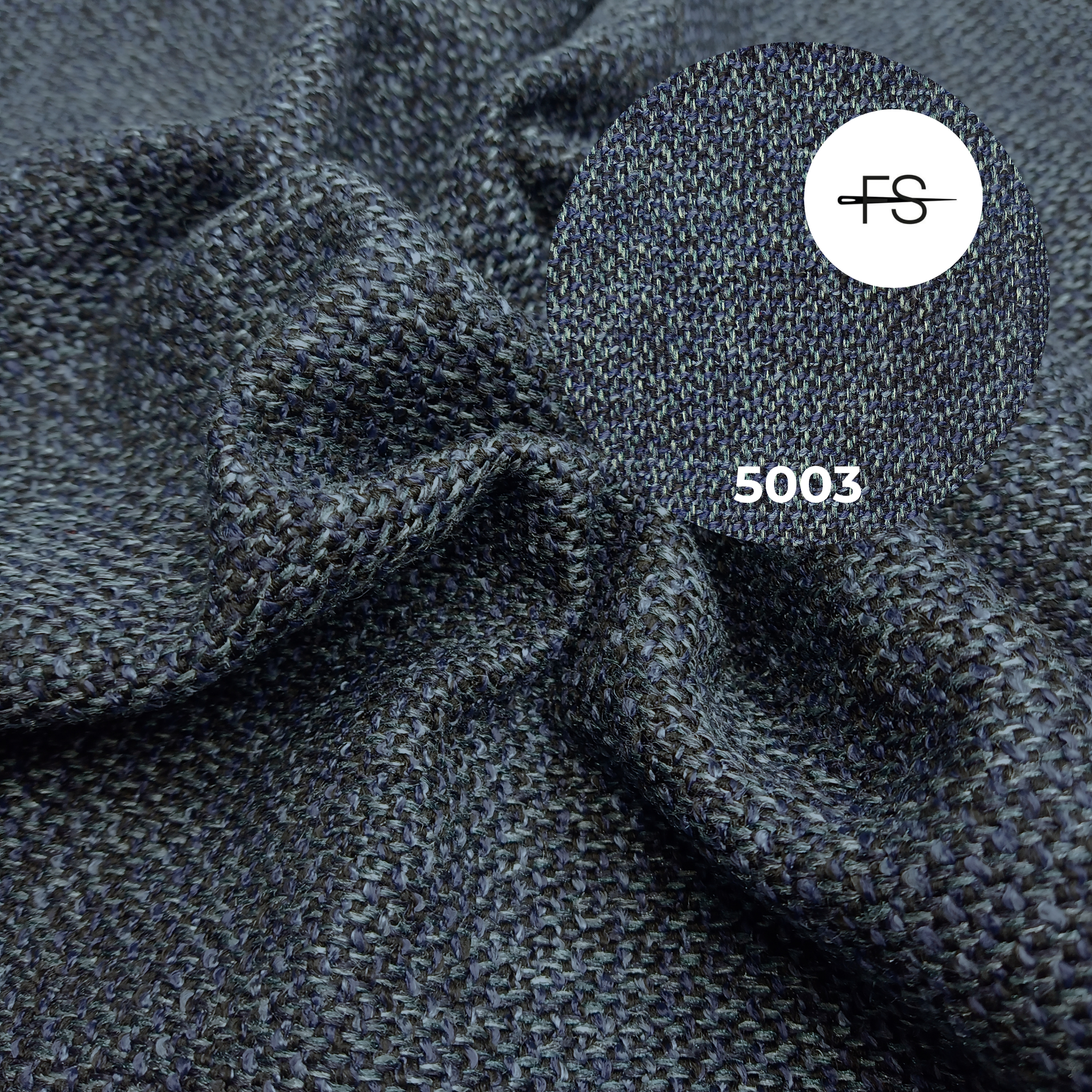 Upholstery fabric: Woven Black and Blue