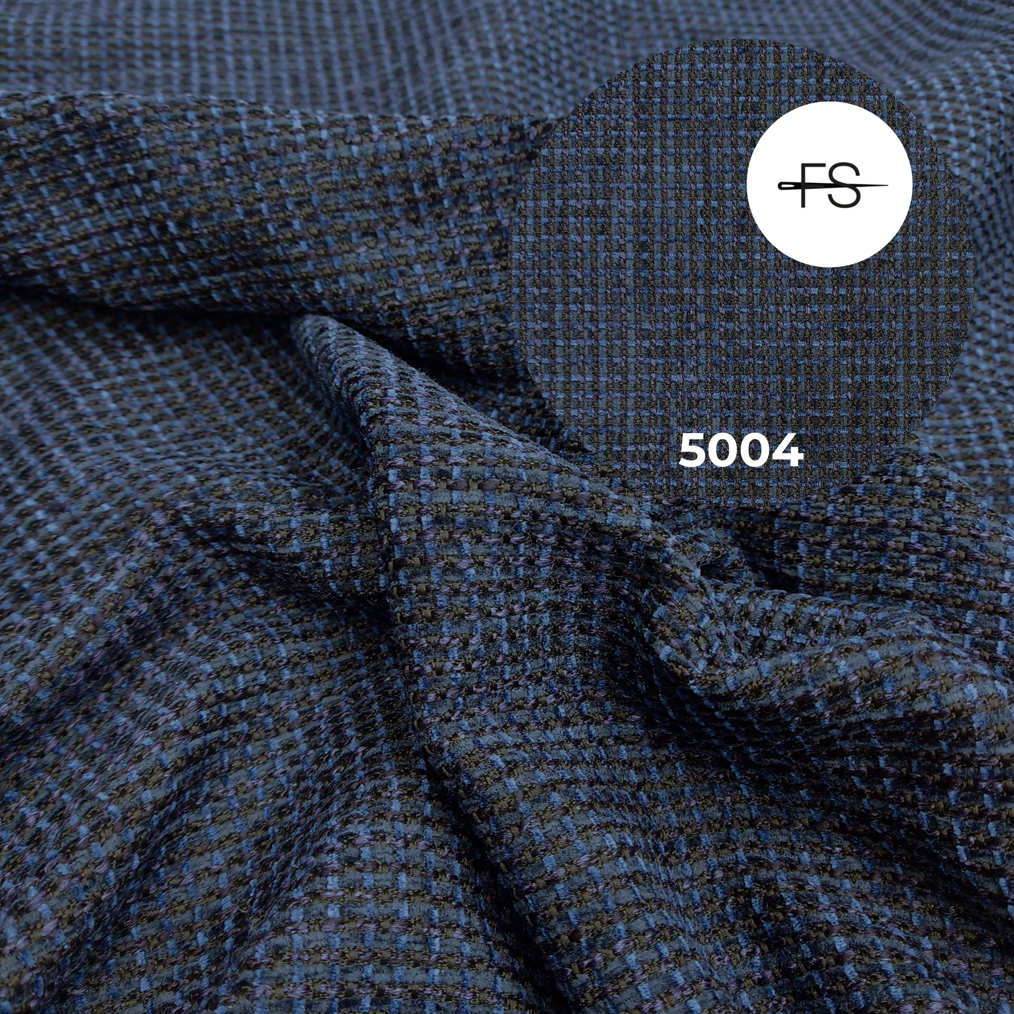 Upholstery fabric: Woven Black and Blue