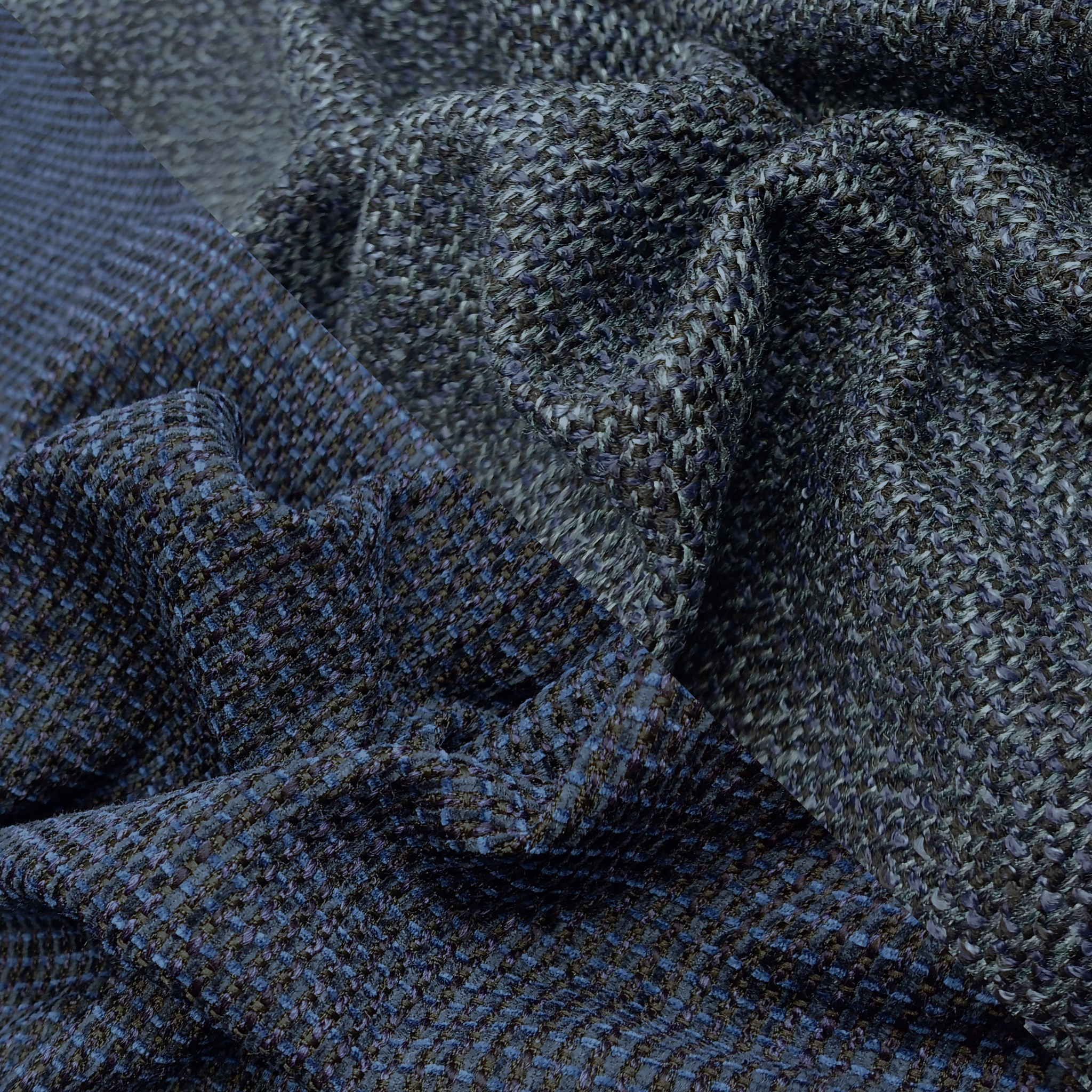 Upholstery fabric: Woven Black and Blue