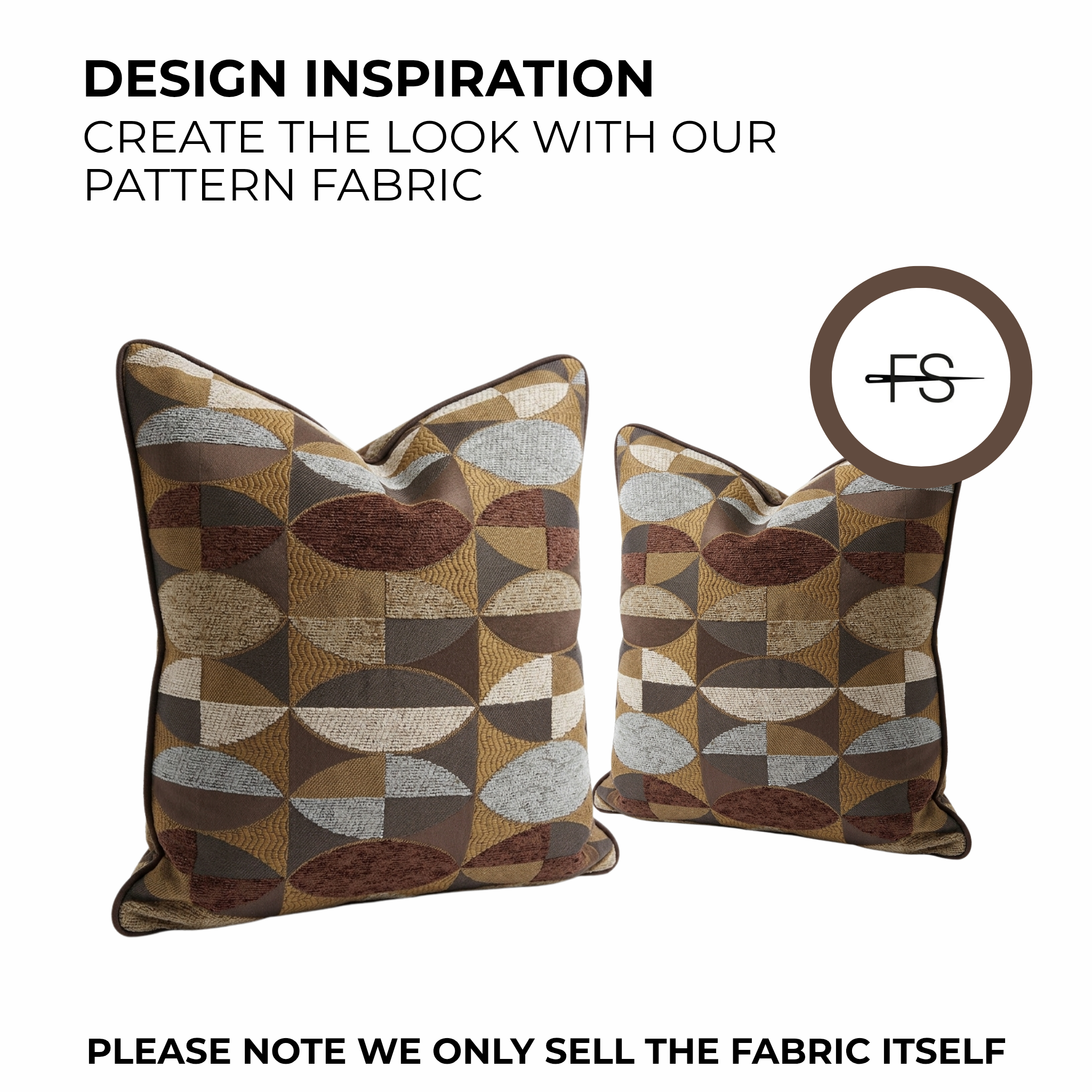 Upholstery fabric: Hilda Brown pattern