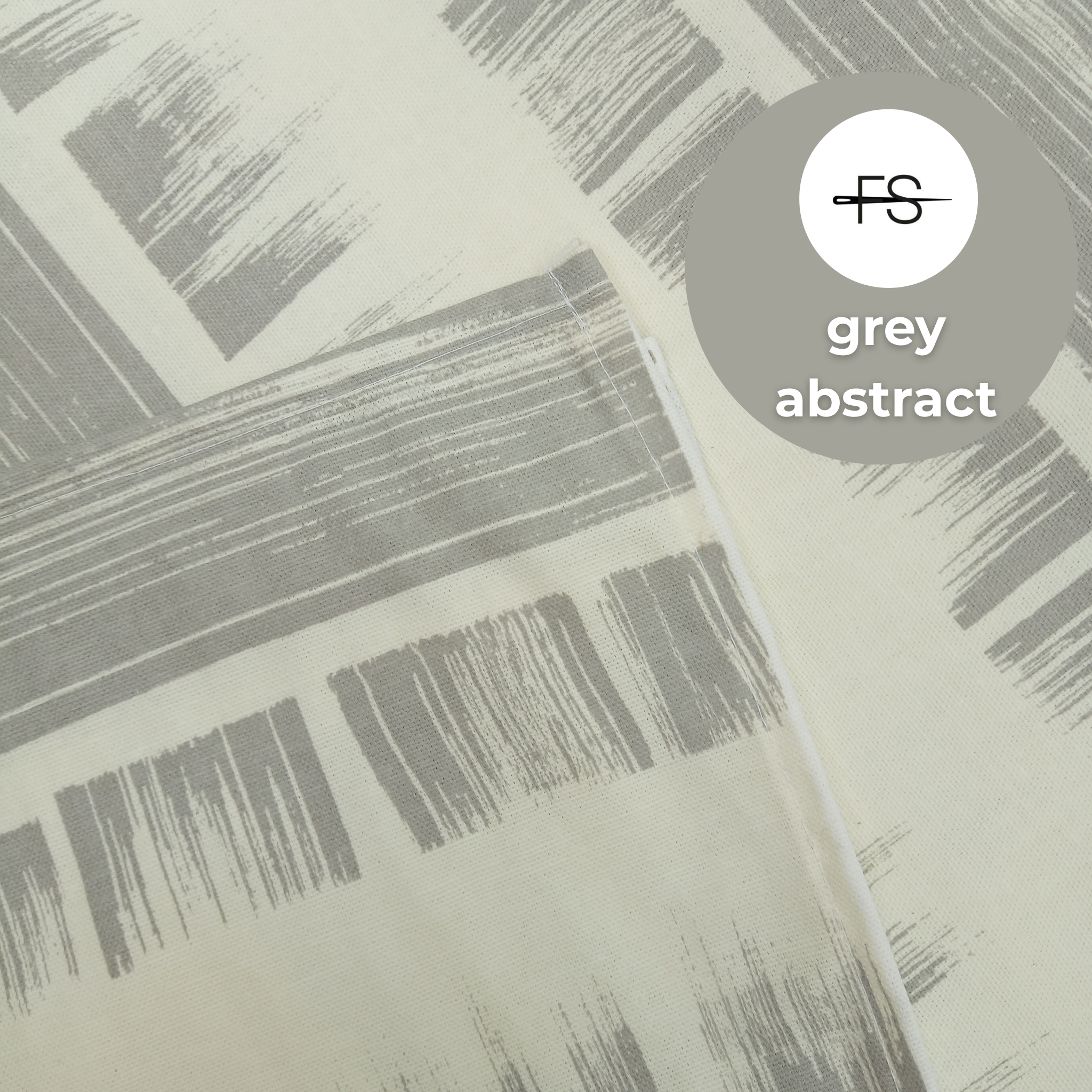 Fabric Tablecloth : Grey Abstract