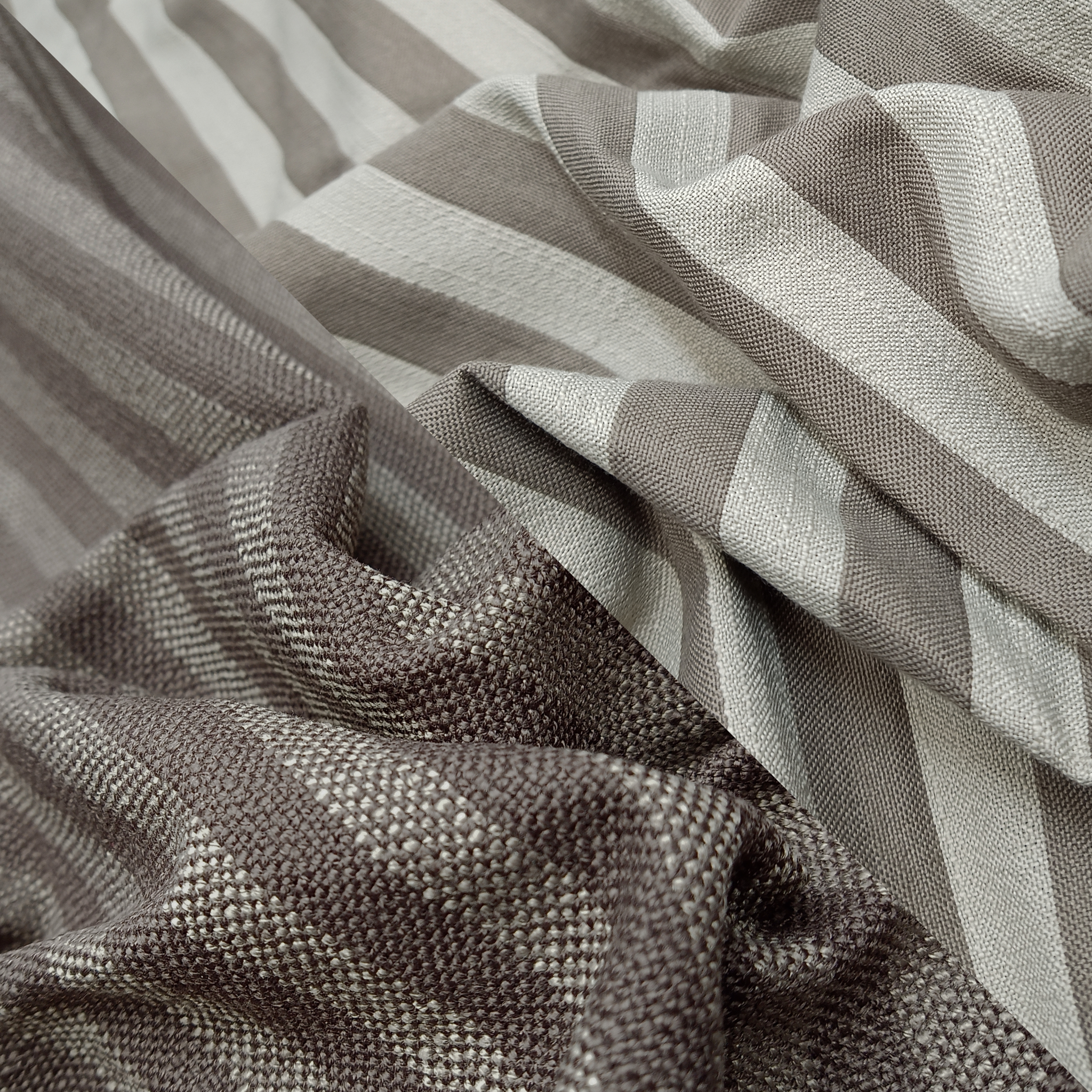 Upholstery fabric: Brown stripes