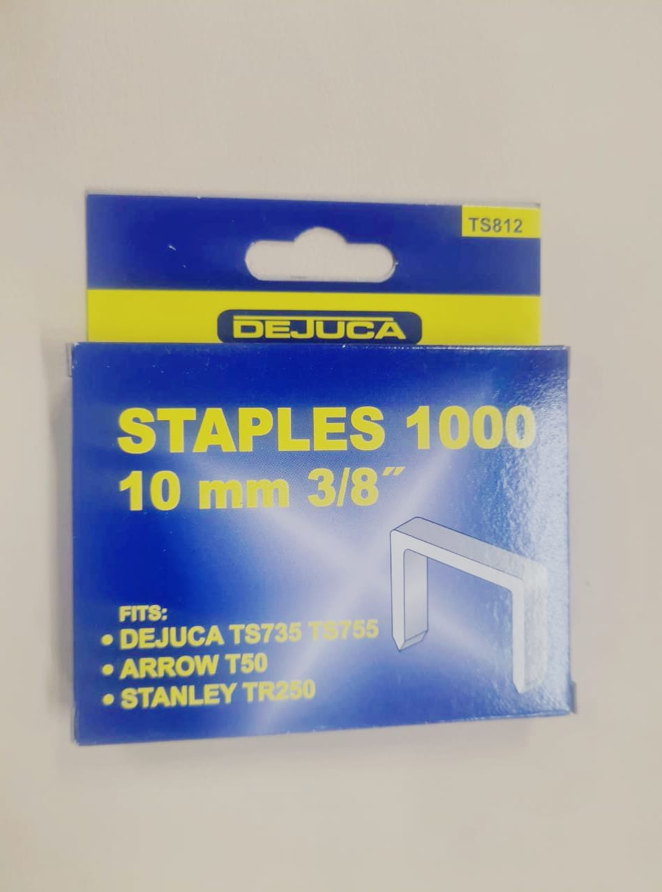Staples 1000  10mm 3/8" DeJuca TS812(1000pcs)