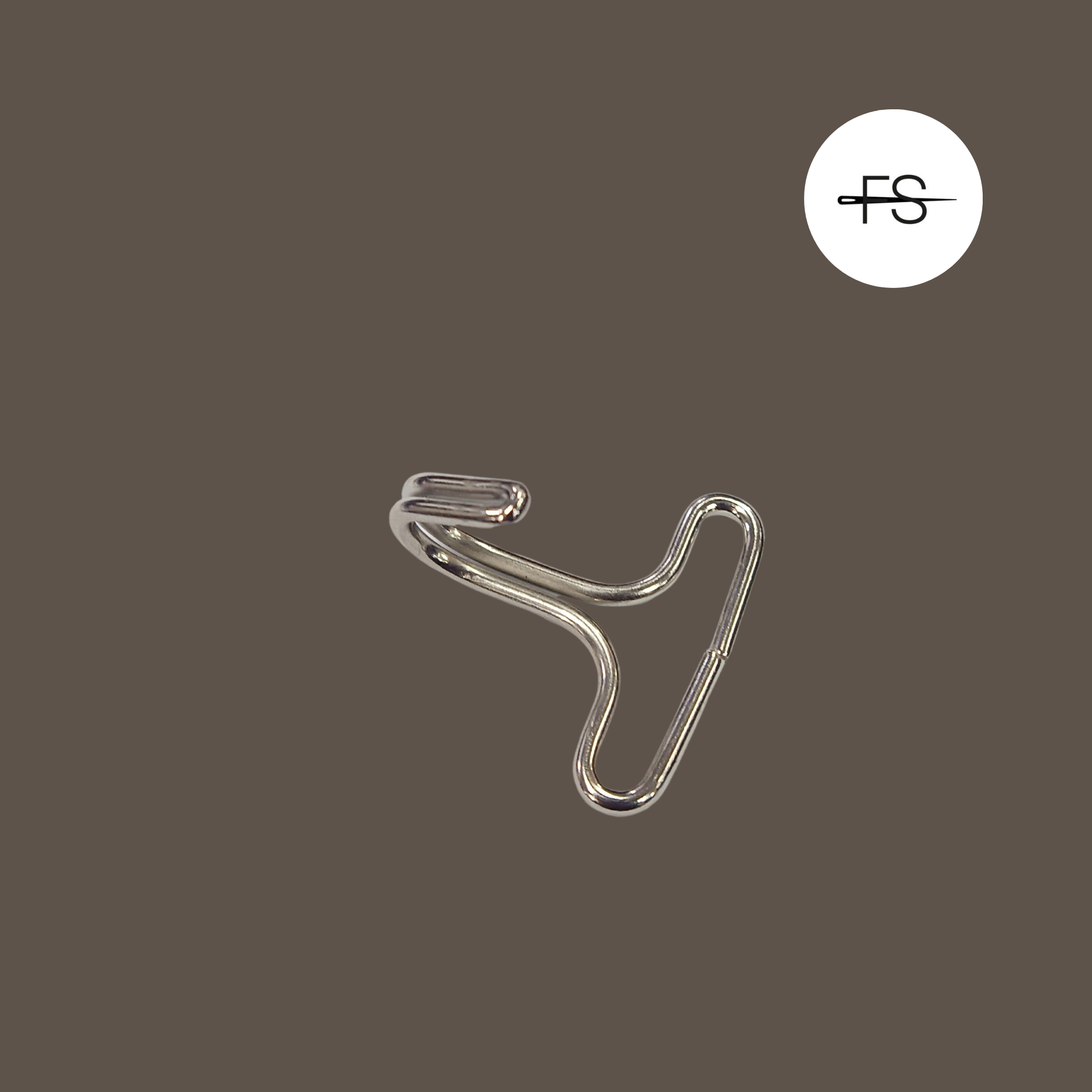 Flat hook no eyes 30mm