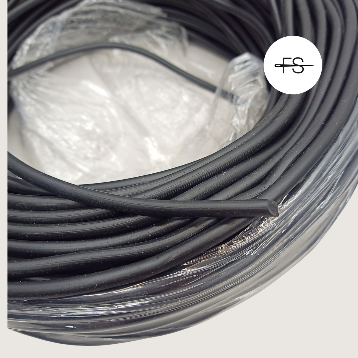 PVC cord 6mm Black