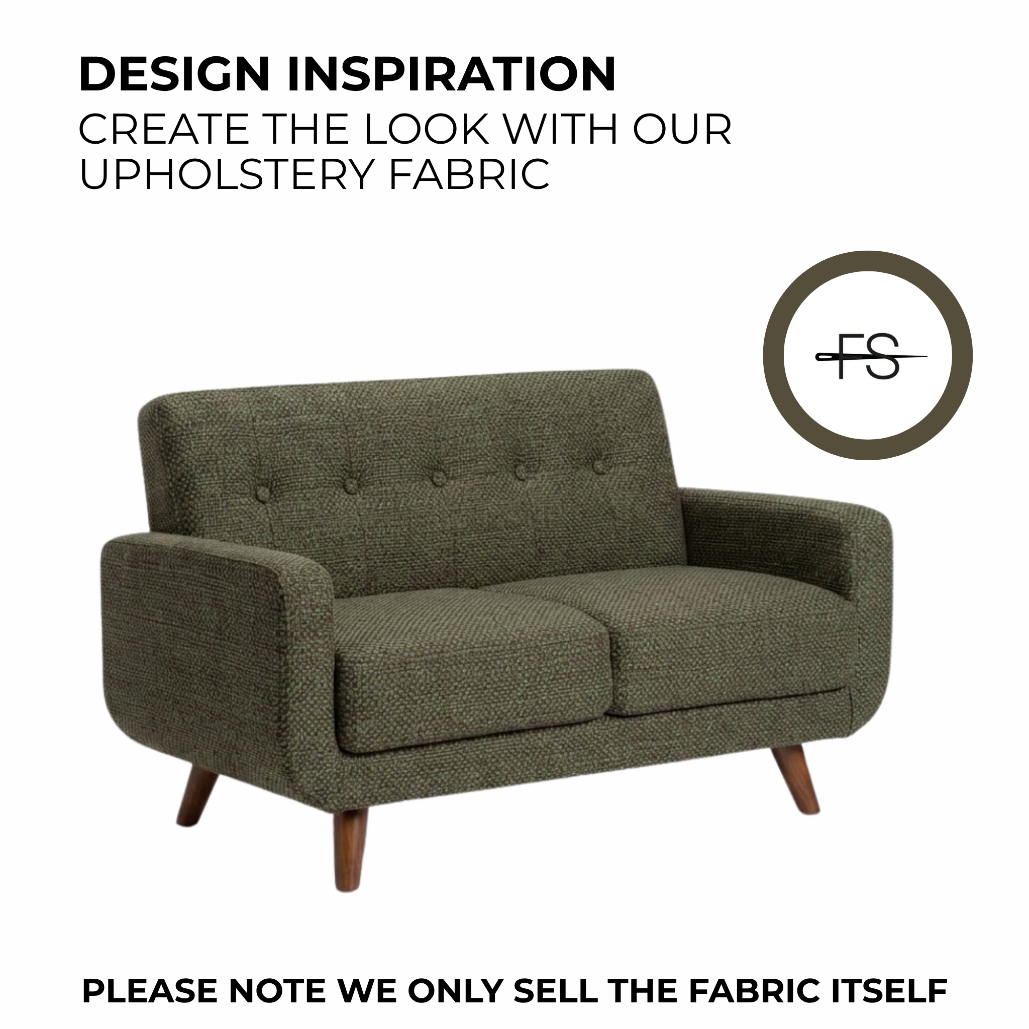 Upholstery fabric: Dark brown/green