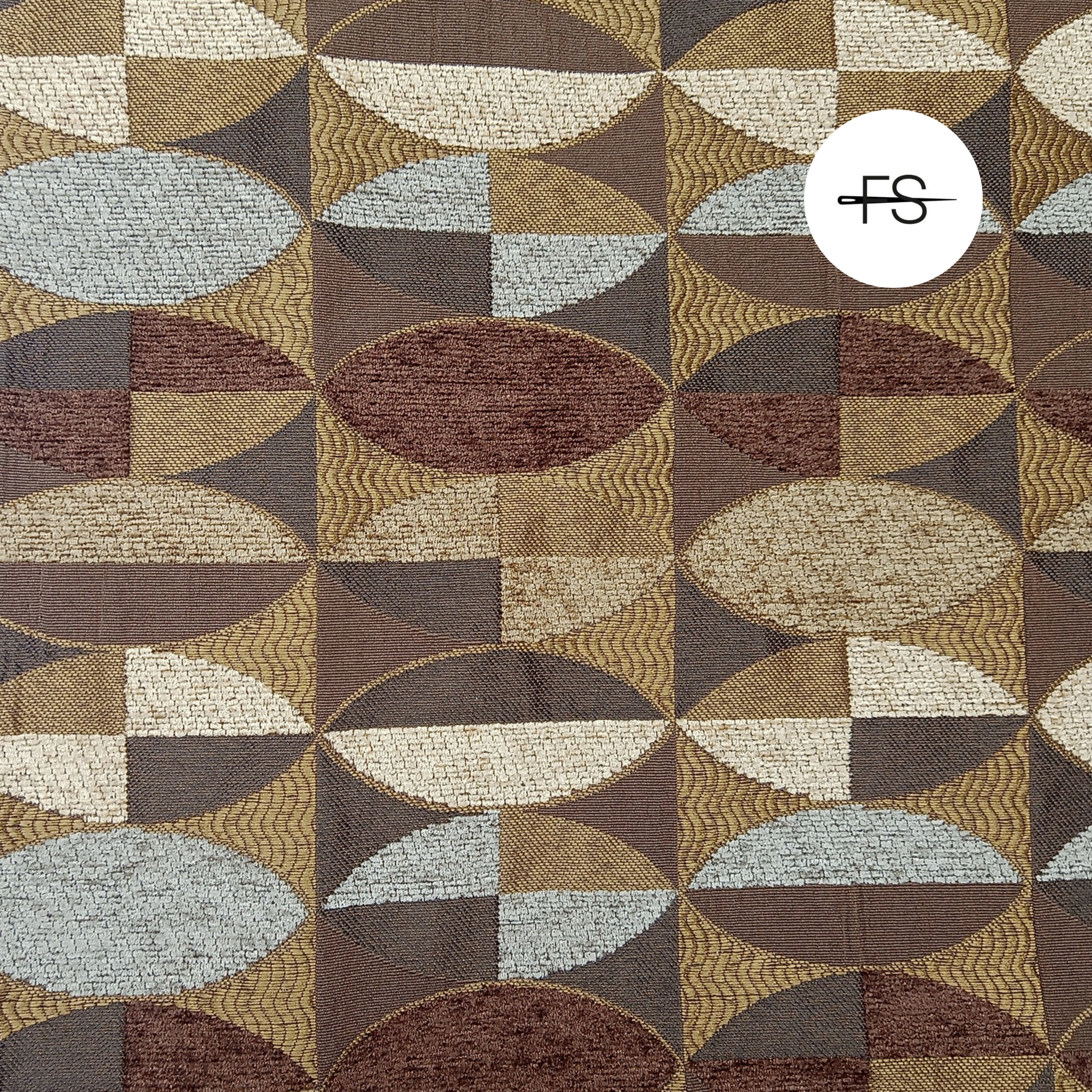 Upholstery fabric: Hilda Brown pattern