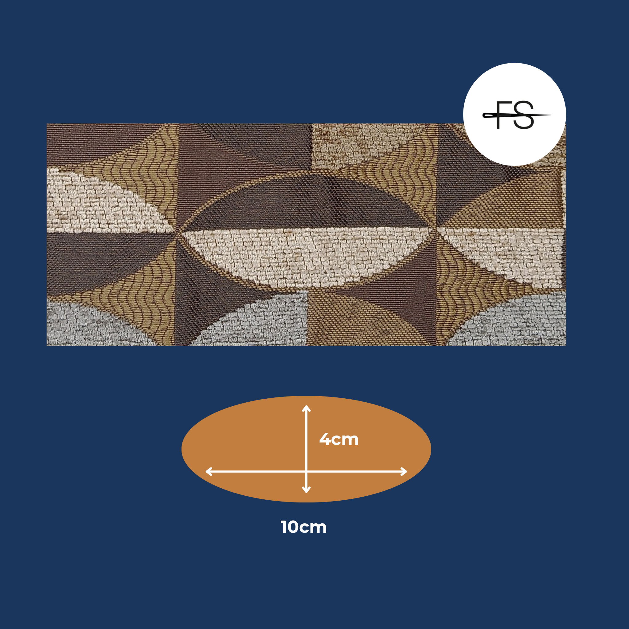 Upholstery fabric: Hilda Brown pattern