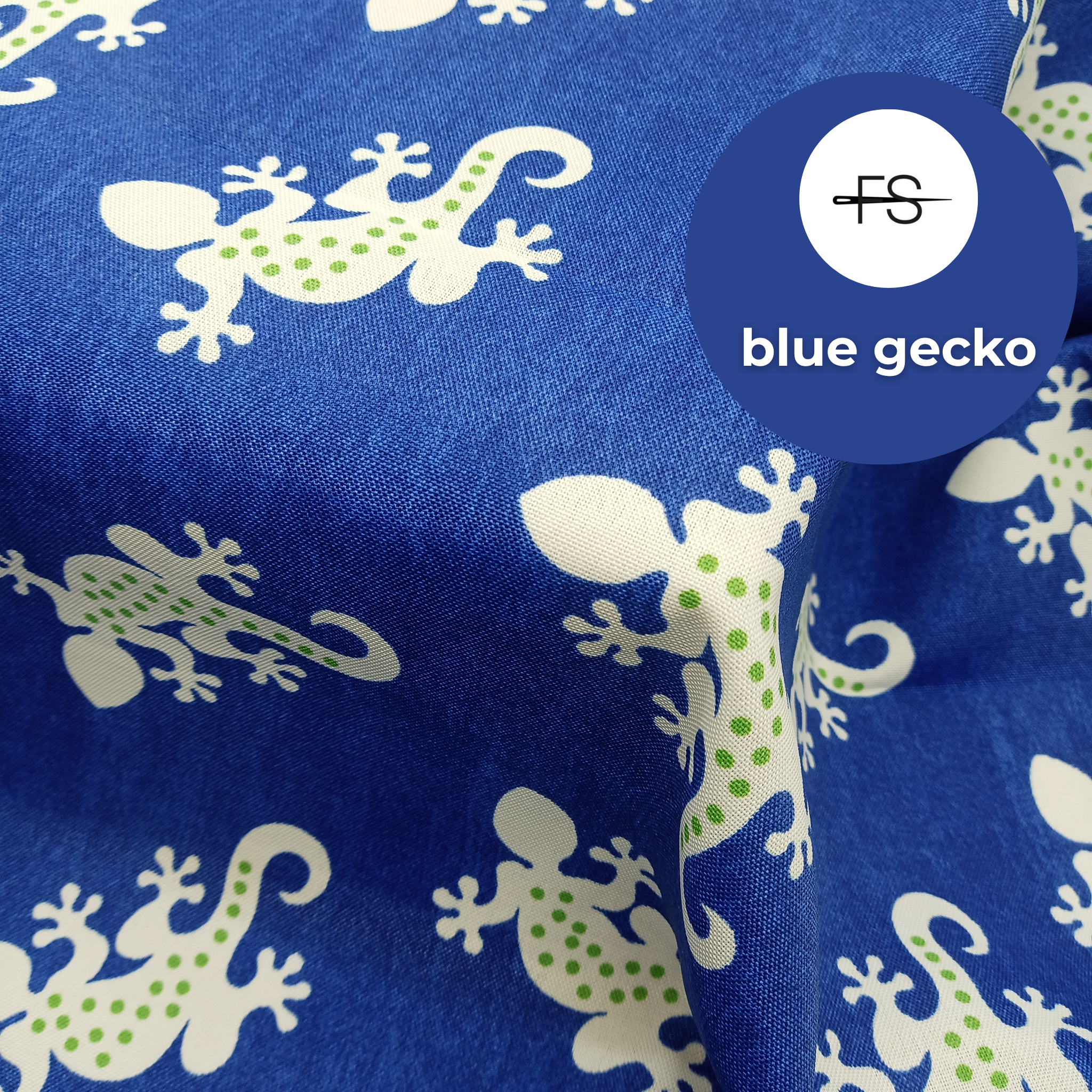 Fabric Tablecloth : Blue Gecko