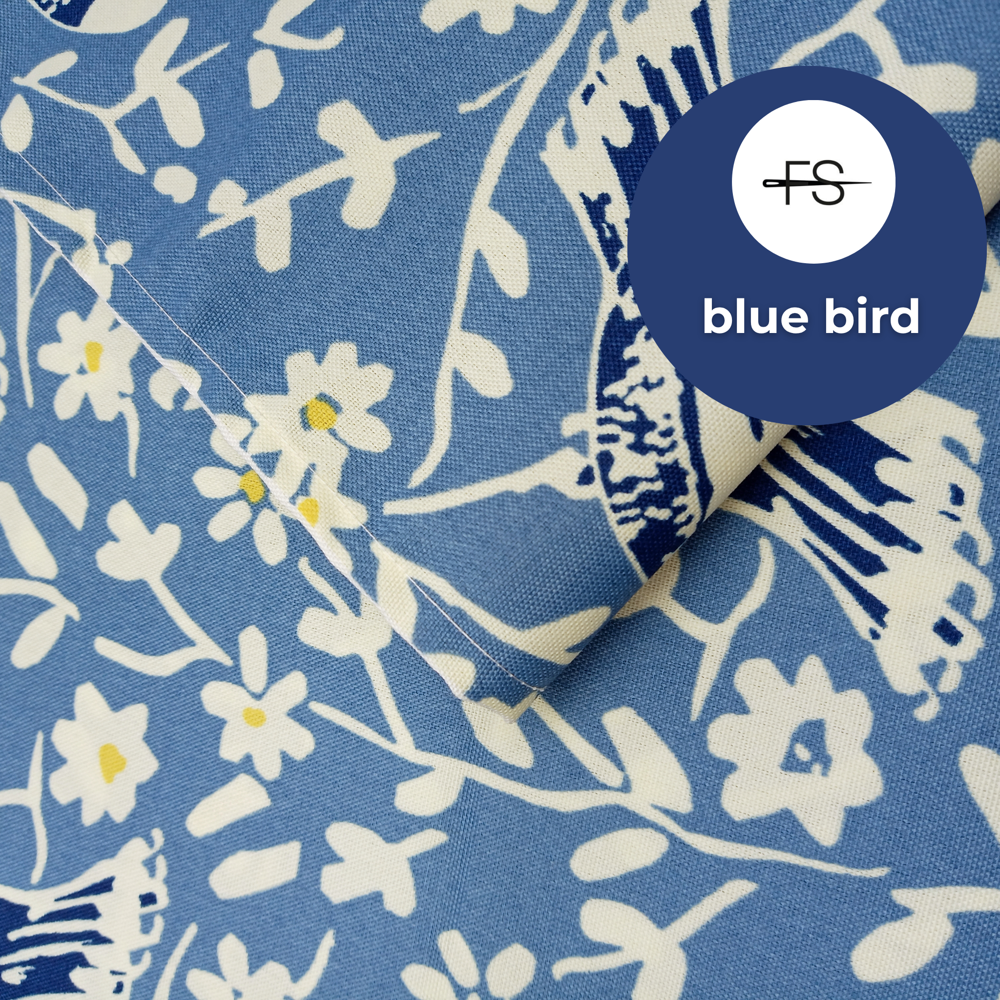 Fabric Tablecloth : Blue Bird