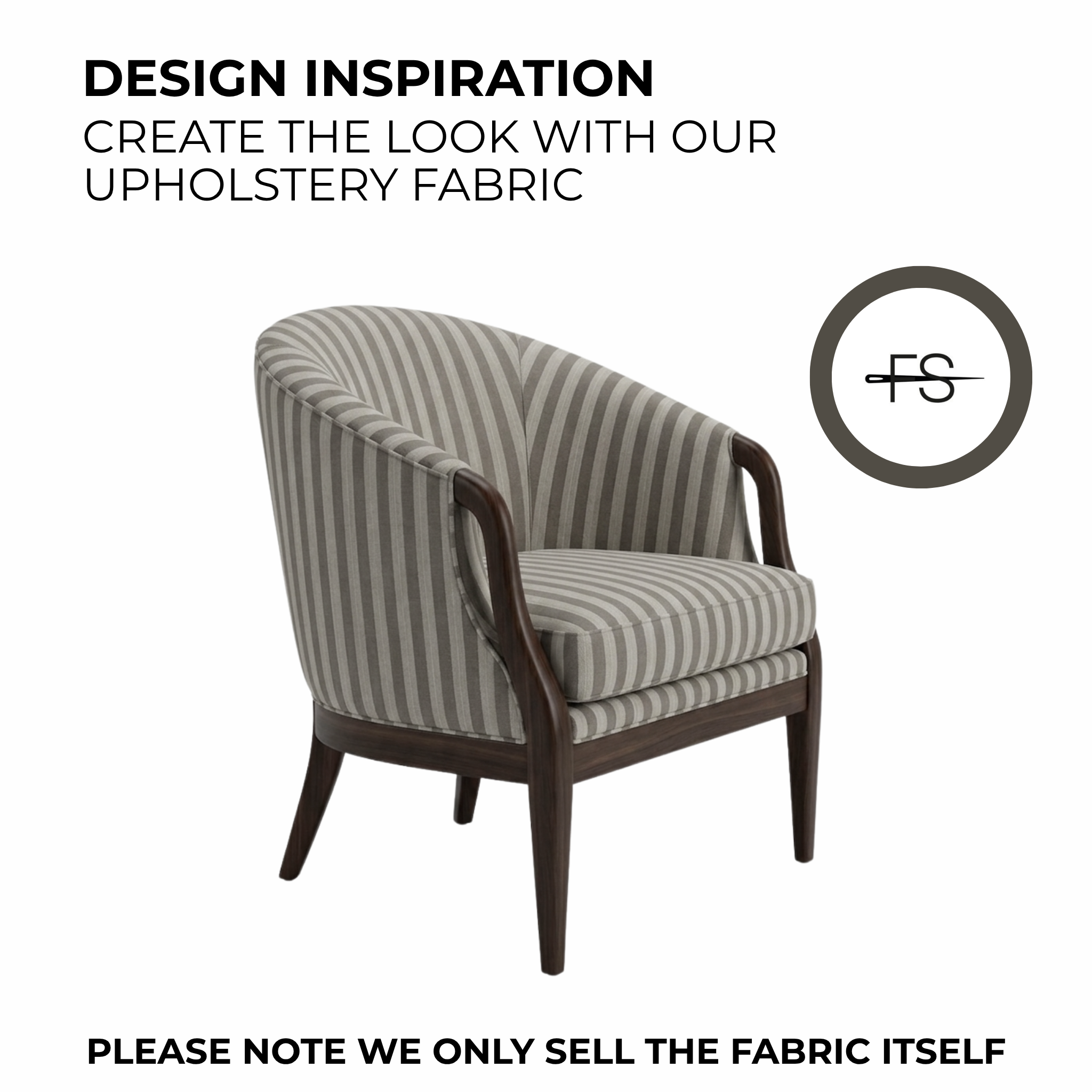Upholstery fabric: Brown stripes