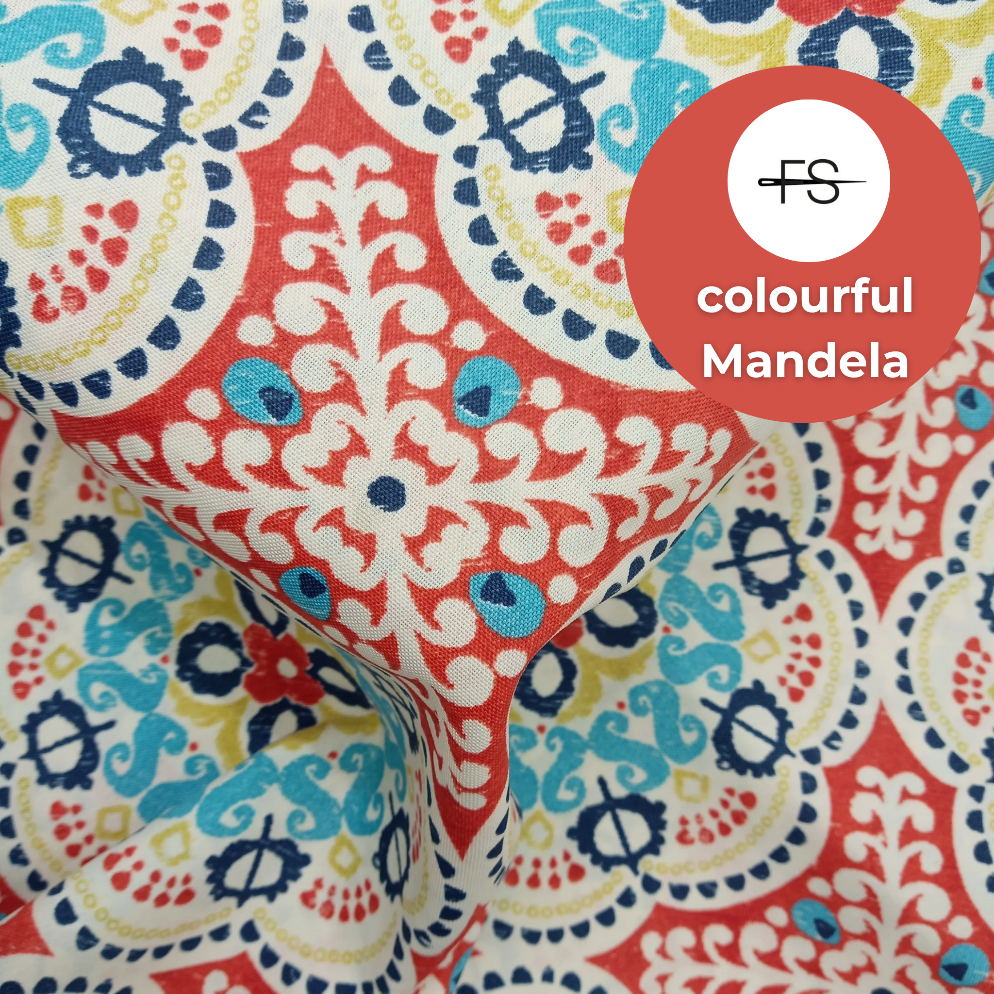 Fabric Tablecloth : Colourful Mandela