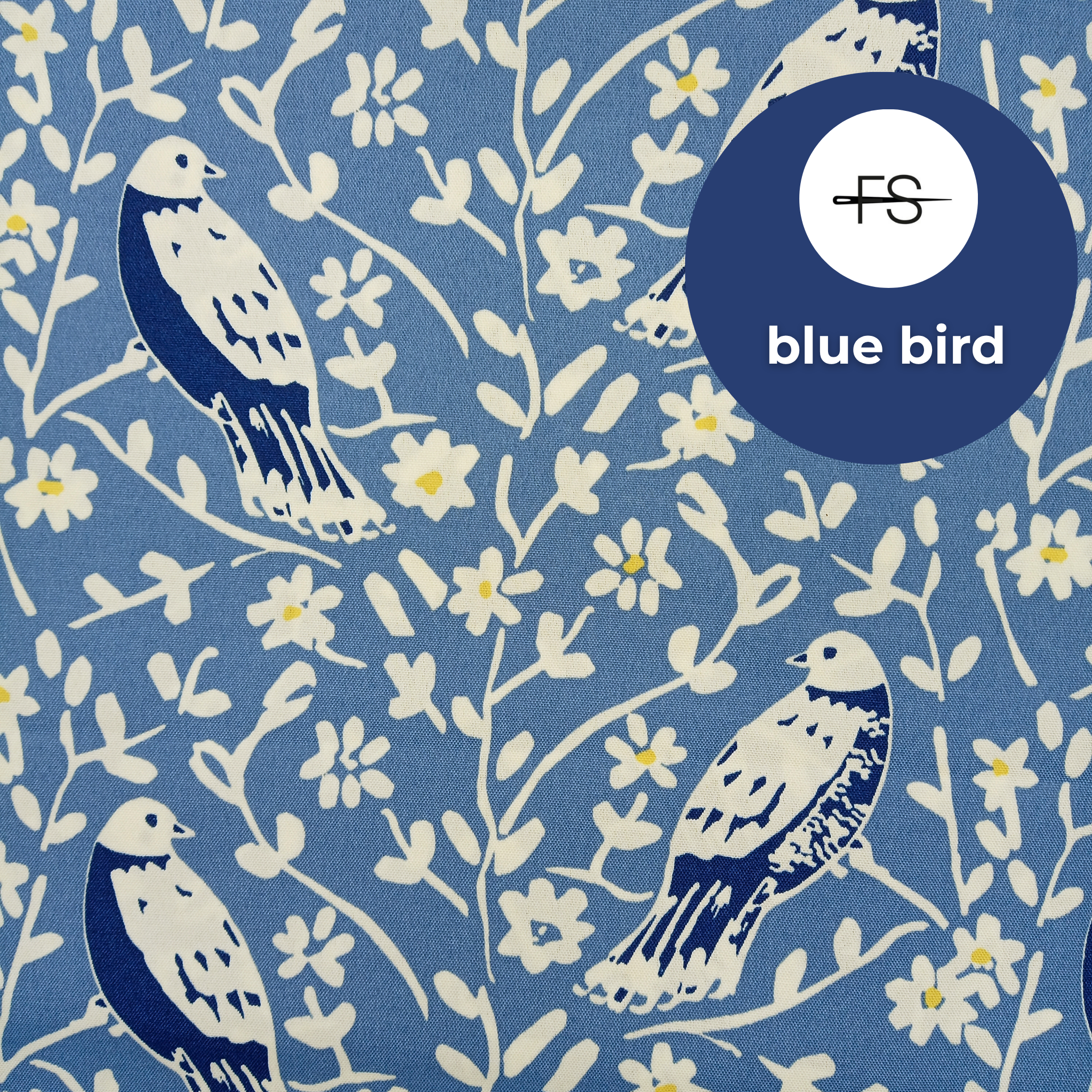 Fabric Tablecloth : Blue Bird