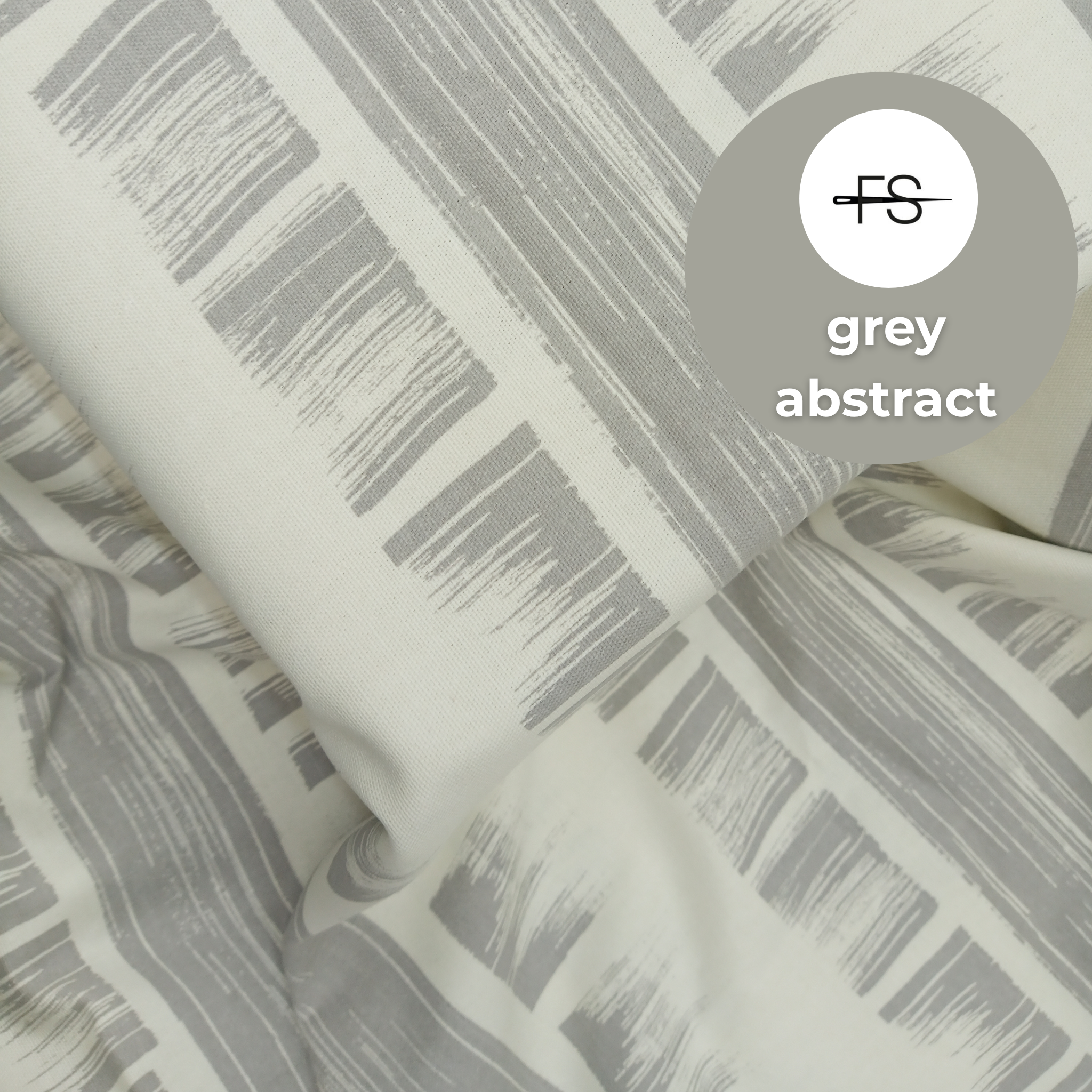 Fabric Tablecloth : Grey Abstract