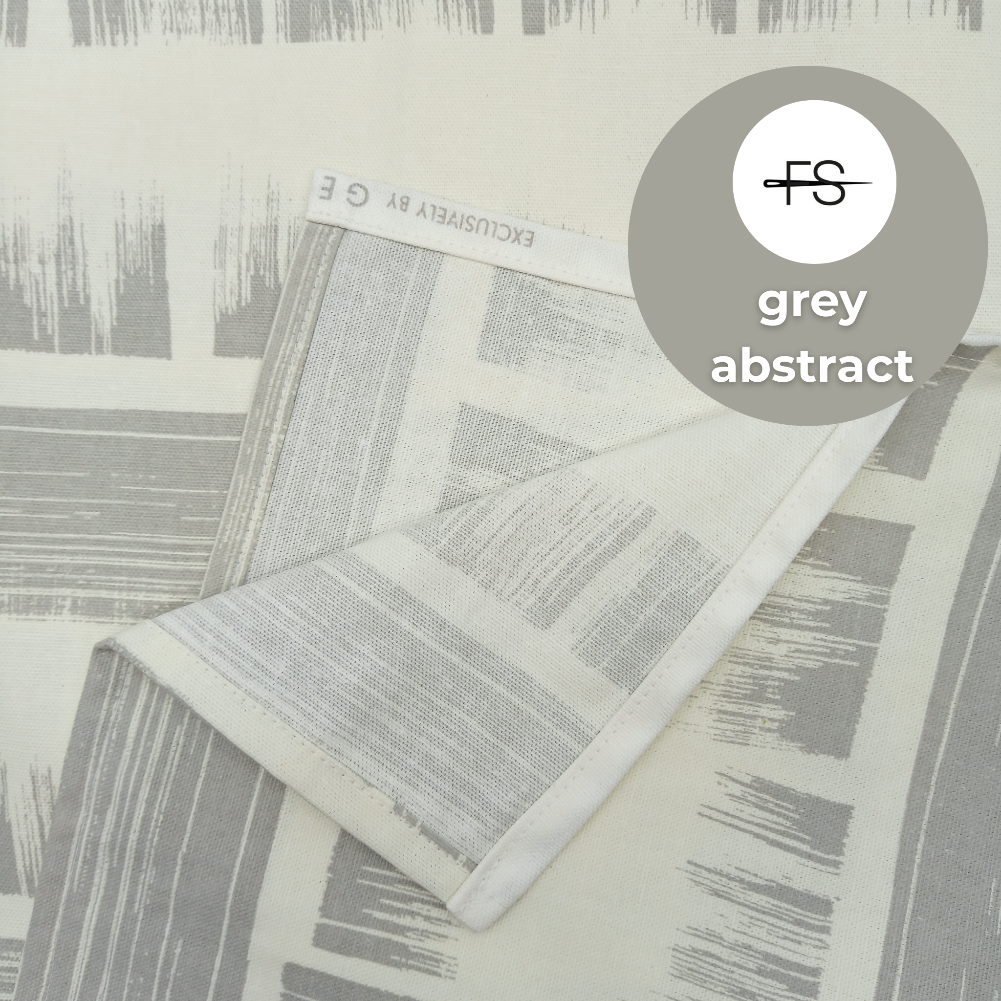 Fabric Tablecloth : Grey Abstract